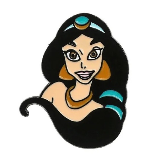 Jasmine Enamel Pin Disney Princess Aladdin 90s Cartoon Movie Fan Gift Brooch - Picture 1 of 10